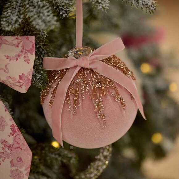 LoveShackFancy Other - LoveShackFancy x Pottery Barn Round Ornaments Christmas Tree Holiday Set of 6